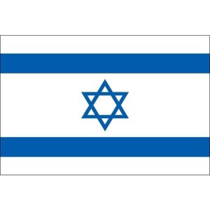 Israel Nylon Dyed Flag 2' x 3' (USA Made)