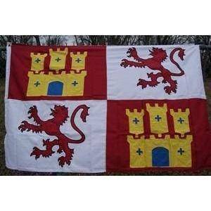 Spain Lion and Castle Flag -Double Nylon Embroidered 4x6 ft.