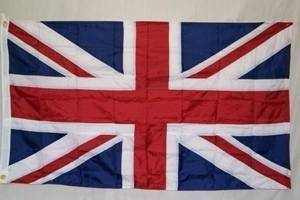 United Kingdom UK Flag, Union Jack Flag Nylon Embroidered 4 x 6 ft.