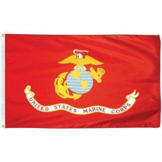 USMC Marine Flag - Outdoor Commercial Nylon Printed (Made in USA)- 12x18 inch, 2x3, 3x5, 4x6, 5x8, 6x10 ft