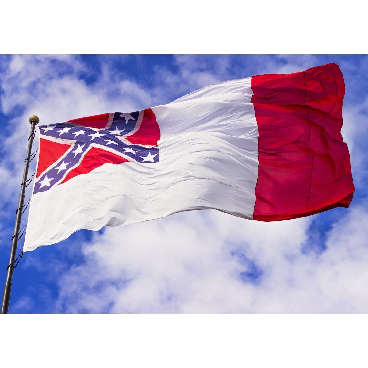 3rd National Confederate Flag Double Nylon Embroidered 10 x 15 ft. - Image 2