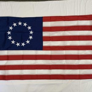Betsy Ross Flag 3x5 ft Pole Hem - Nylon Embroidered with Sleeve Hoist (USA Made)