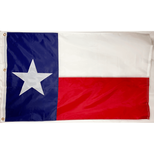 State of Texas Flag - Sewn Nylon Embroidered  12x18 inch, 2x3, 3 x 5 4x6, 5x8 6X10 ft.