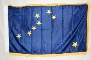 Alaska Flag - AK Flags 3 x 5 ft. Pole Sleeve with Fringe
