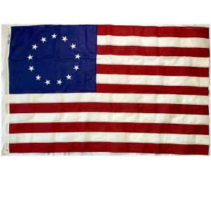 Betsy Ross Flag Cotton - 13 Star - Sewn Embroidered Premium Quality 12x18 inch 2x3 3x5 4x6 ft Made in USA