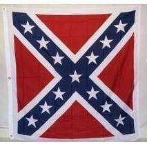 Confederate Battle Flag (Square With White Border) 52 x 52 Inch Standard