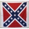 Confederate Cavalry Battle Flag (Square With White Border) 32 X 32 Inch (Thick Premium Cotton)