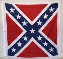 Confederate Infantry Battle Flag (Square With White Border) 52 X 52 Inch