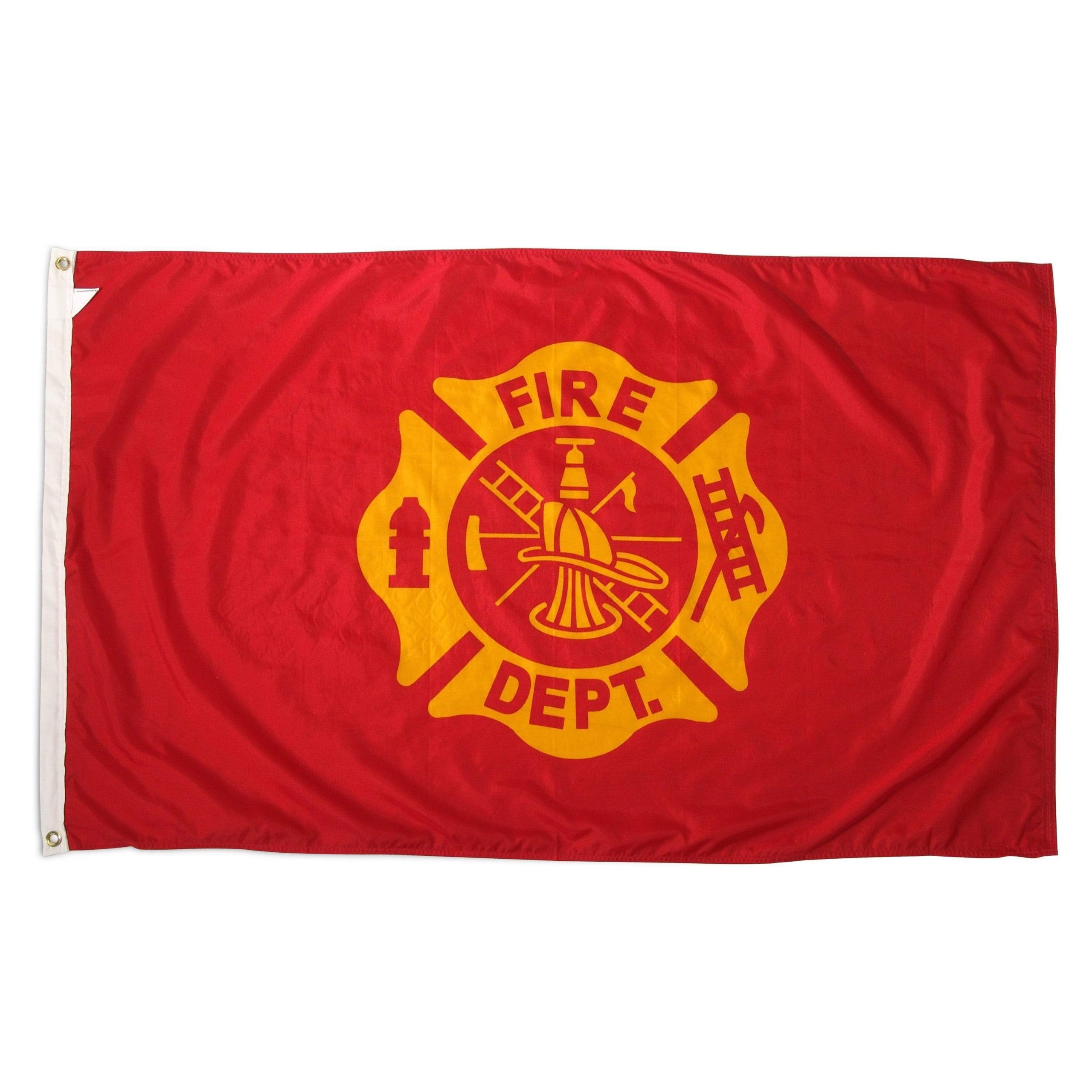 Fire Department Flag MALTESE CROSS Cotton Flag 5 x 9.5 ft. - Image 2