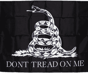 Gadsden Flag Tactical Dont Tread on Me Black Flag 3 X 5 ft. Nylon Double Sided