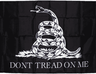 Gadsden Flag Tactical Dont Tread on Me Black Flag 3 X 5 ft. Nylon Double Sided