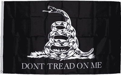 Gadsden Flag Tactical Dont Tread on Me Black Flag 3 X 5 ft. Nylon Double Sided