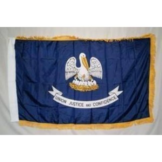 Louisiana Flag - Poly Printed 3 x 5 ft. with Fringes