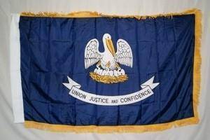 Louisiana Flag - Poly Printed 3 x 5 ft. with Fringes