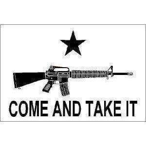 M4 Come and Take It Flag 5 X 8 ft. White Standard