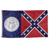 Old Georgia Flag (1956 - 2001) GA Flags Outdoor Sewn Nylon Embroidered 3 x 5 ft.