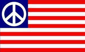 Peace Sign Solid USA Flag 3 X 5 ft. Standard