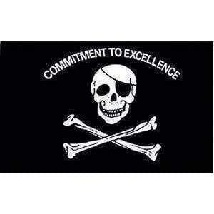 Pirate Flag Commitment to Excellence Flag 3 X 5 ft. Standard