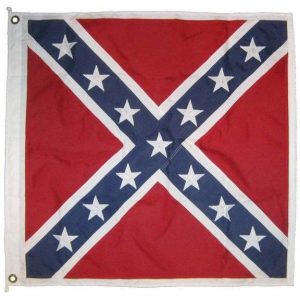 wider white border -embroidered outdoor nylon confederate battle flags square 32x32 inches