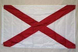 State of Alabama Nylon Embroidered Flag 3 x 5 ft.
