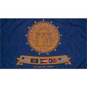 State of Georgia Flag (2001 to 2003) 4 X 6 ft. Large