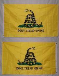 Gadsden Flag Don't Tread On Me Flags Double Sided Double-Embroidered Outdoor Nylon Sewn Flags 3 x 5 ft.