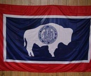 Wyoming Flag - Flag of WY - Knitted Nylon 5 x 8 Outdoor
