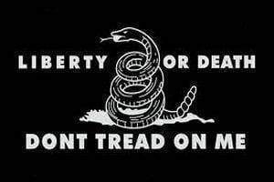 Liberty or Death Flag Dont Tread on Me Black Minutemen Flag 3 X 5 ft. Standard