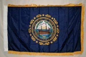 New Hampshire Flag -Printed Flag 3 x 5 ft. with Fringes