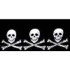 Pirate Flag Christopher Condent Triple Threat Flag 3 Skulls Flag 3 X 5 ft. Standard