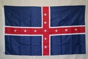 Polk Battle Flag Sewn Outdoor Nylon Embroidered  5 x 8 ft.