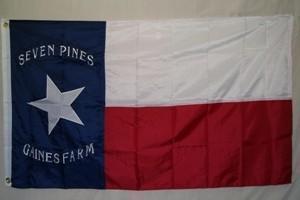 Texas Hoods Brigade Flag with Honors Seven Pines Flag Sewn Nylon Embroidered 3 x 5 ft.