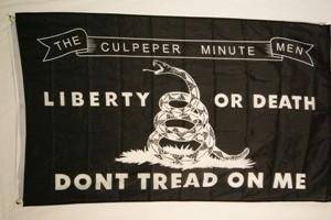 Culpeper Minutemen Flag - Liberty or Death Culpeper Minutemen Flags in Black 3 X 5 ft. Standard
