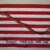 First Navy Jack Flag 1st Naval Jack DONT TREAD ON ME Flags Sewn Nylon Embroidered 2x3, 3 x 5, or 4x6 ft.