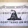 Culpeper MinuteMen Flag Don't Tread On Me White -Sewn Nylon Embroidered 3 x 5 ft.