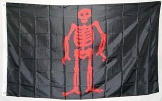 Pirate Flag Edward Low Flag Red Skeleton Pirate Flag 3 X 5 ft. Standard