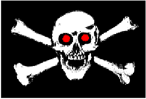 Pirate Flag Skull with Red Eyes Flag 3 X 5 ft. Standard