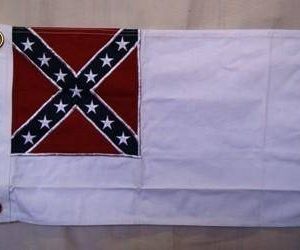 2nd national confederate flag in cotton 12 x 18 inch