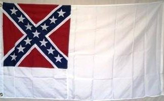 2nd National Confederate Flag Double Nylon Embroidered 5 x 8 ft.