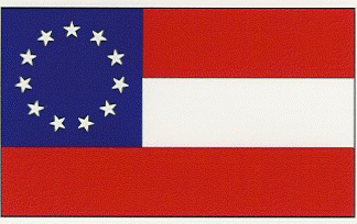 First national Confederate Flag - 11 Stars in a circle - Stars & Bars - 3 X 5 ft. - Standard