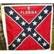 5th Infantry Florida Infantry Battle Flag 52 x 52 Inch Cotton Sewn