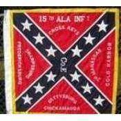 15th Infantry Alabama Flag 52 X 52 inch Square Cotton Sewn