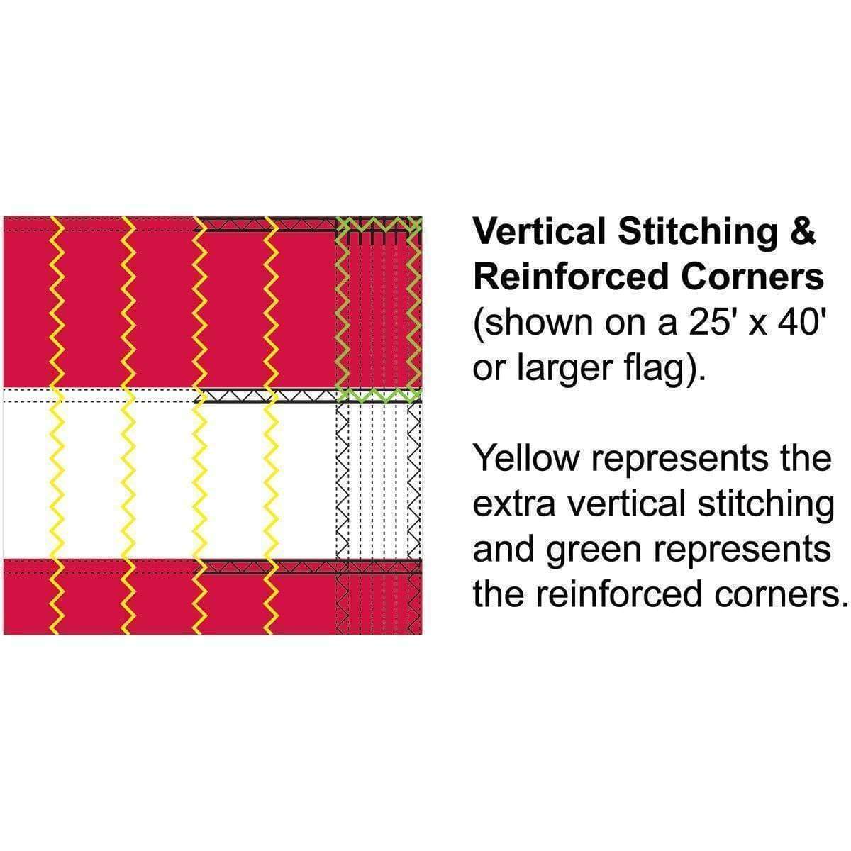 50 Star USA Fully Sewn Nylon Embroidered Sewn Stripes Flag Additional Stitching 4 x 6 ft. (Made in America) - Image 2