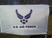 Air Force Flag White Wings Flags Double Words -Nylon Embroidered 3 x 5 ft.