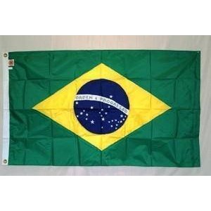 Brazil Nylon Embroidered Flag 3 x 5 ft.