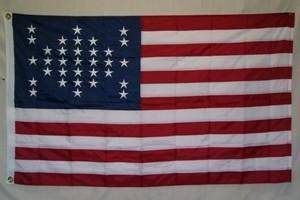 Fort Sumter Flag 33 Star Civil War Flags USA Nylon Embroidered 3 x 5 ft.