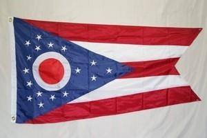 State of Ohio Flag Nylon Embroidered 3 x 5 ft.