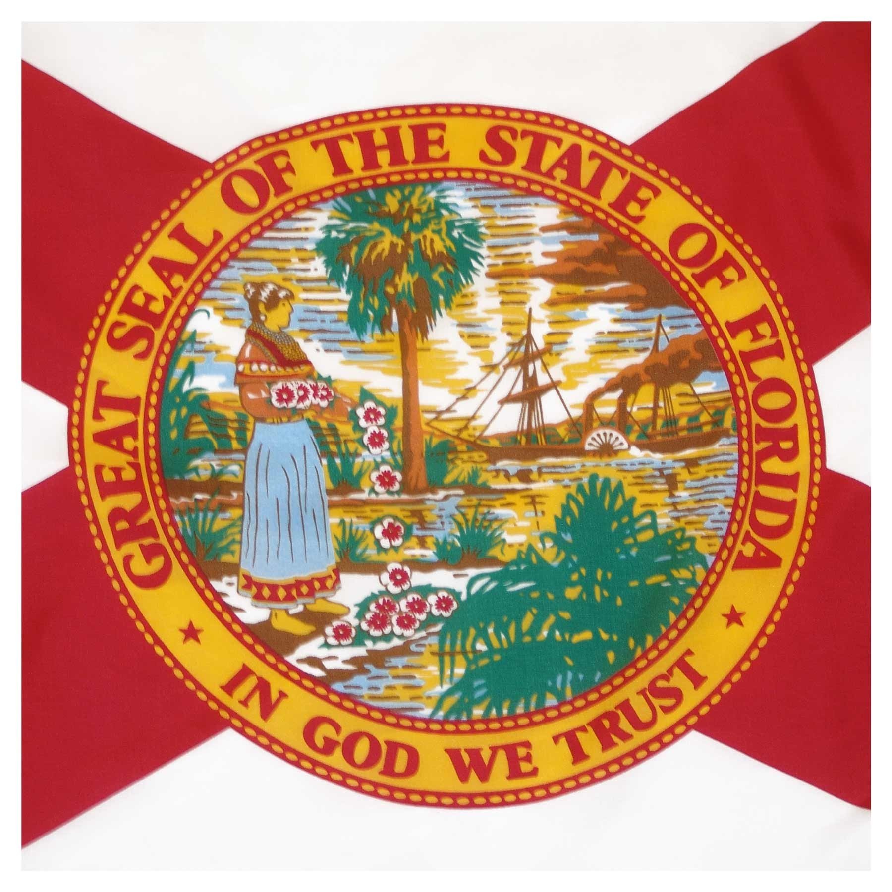 Florida Flag - Poly-Max Outdoor Heavy Duty Commercial - 3x5,4x6,5x8 - Made in USA - Image 2